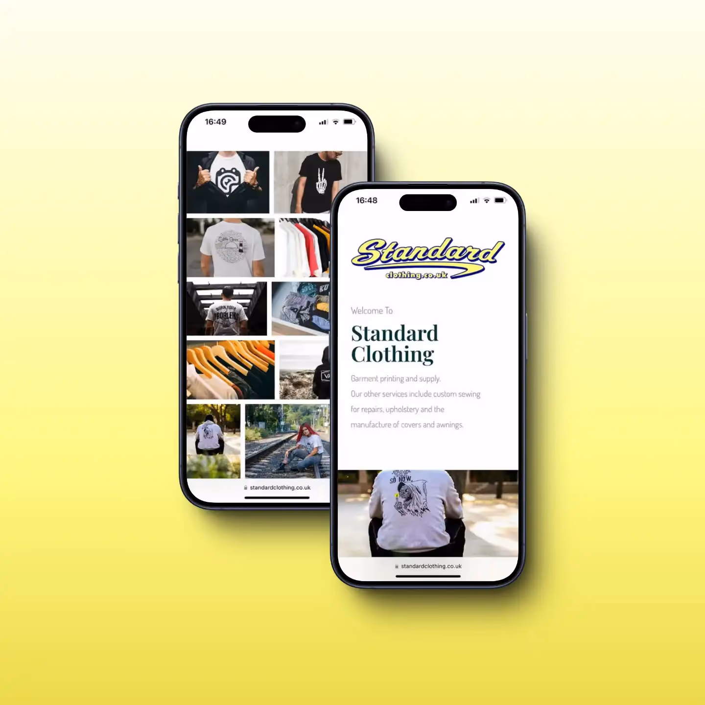 standard clothing website designed by fecking creative